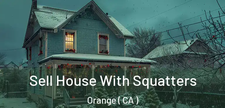  Sell House With Squatters Orange ( CA )